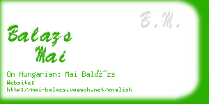 balazs mai business card